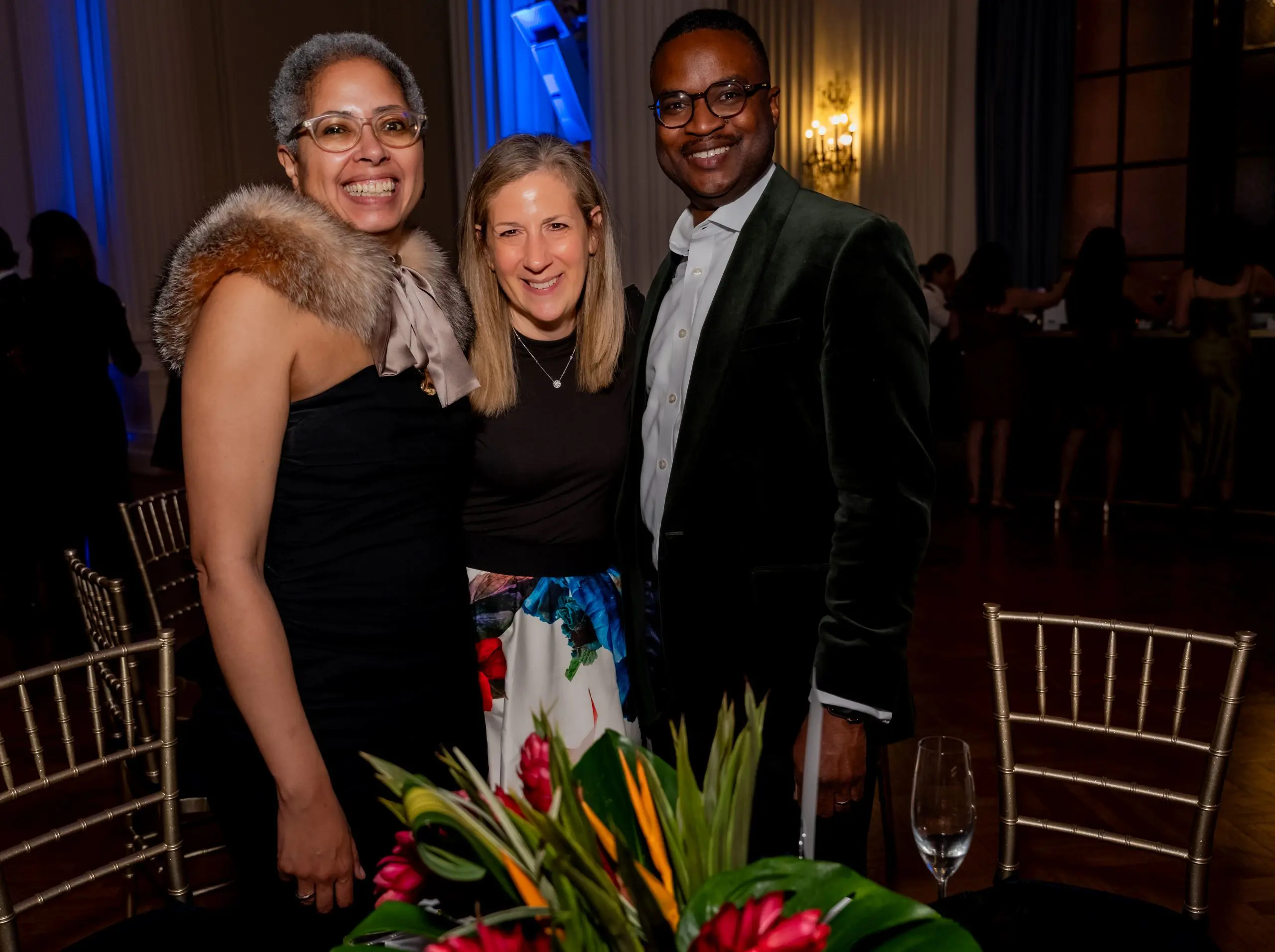 Three donors posing for a photo