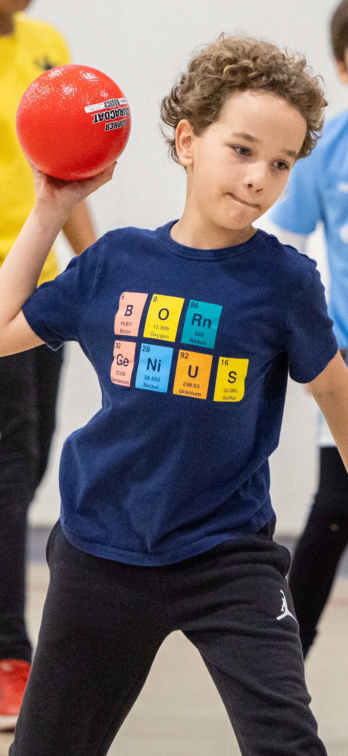 Boy throwing ball