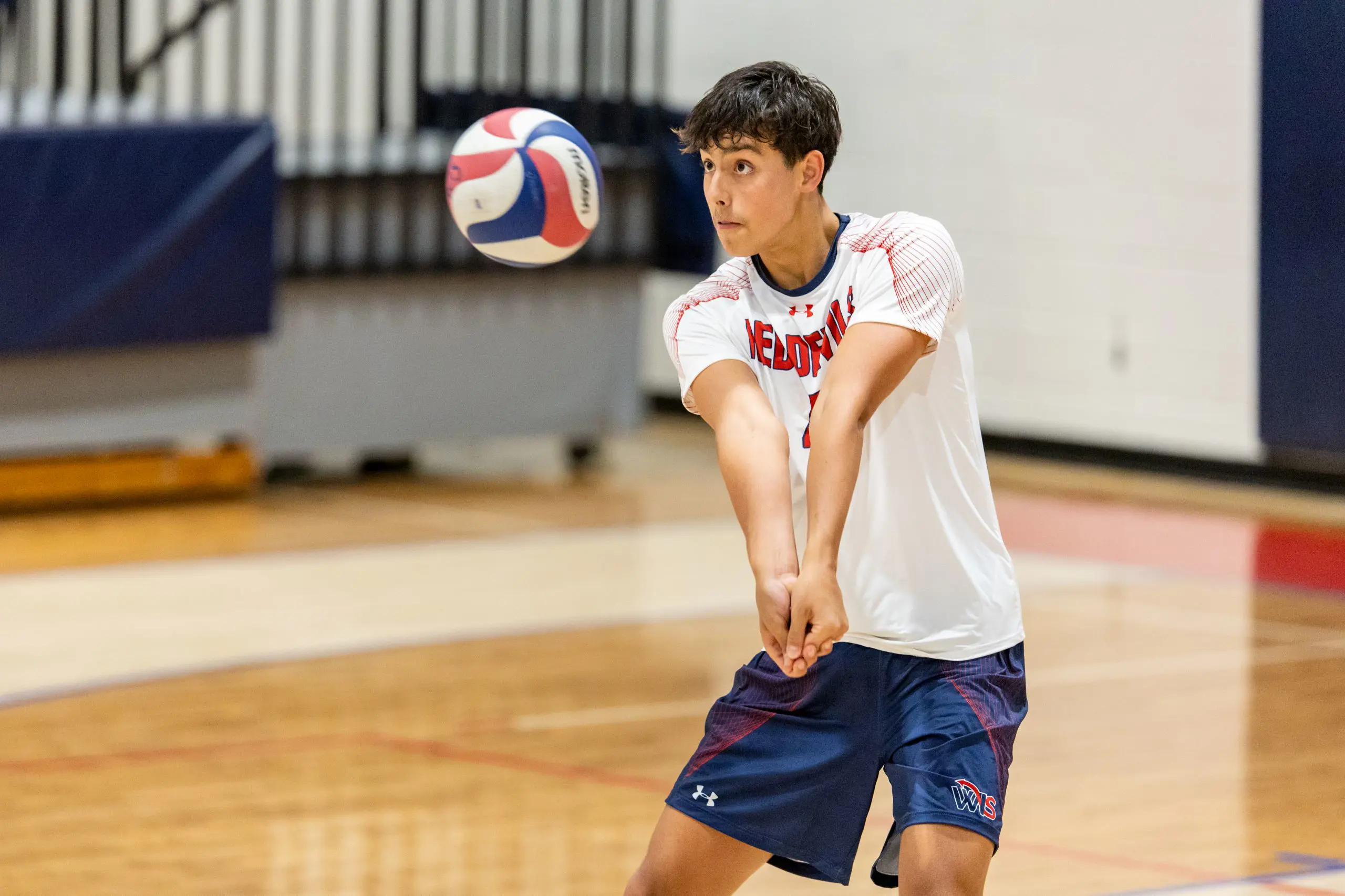 Volleyball player on court