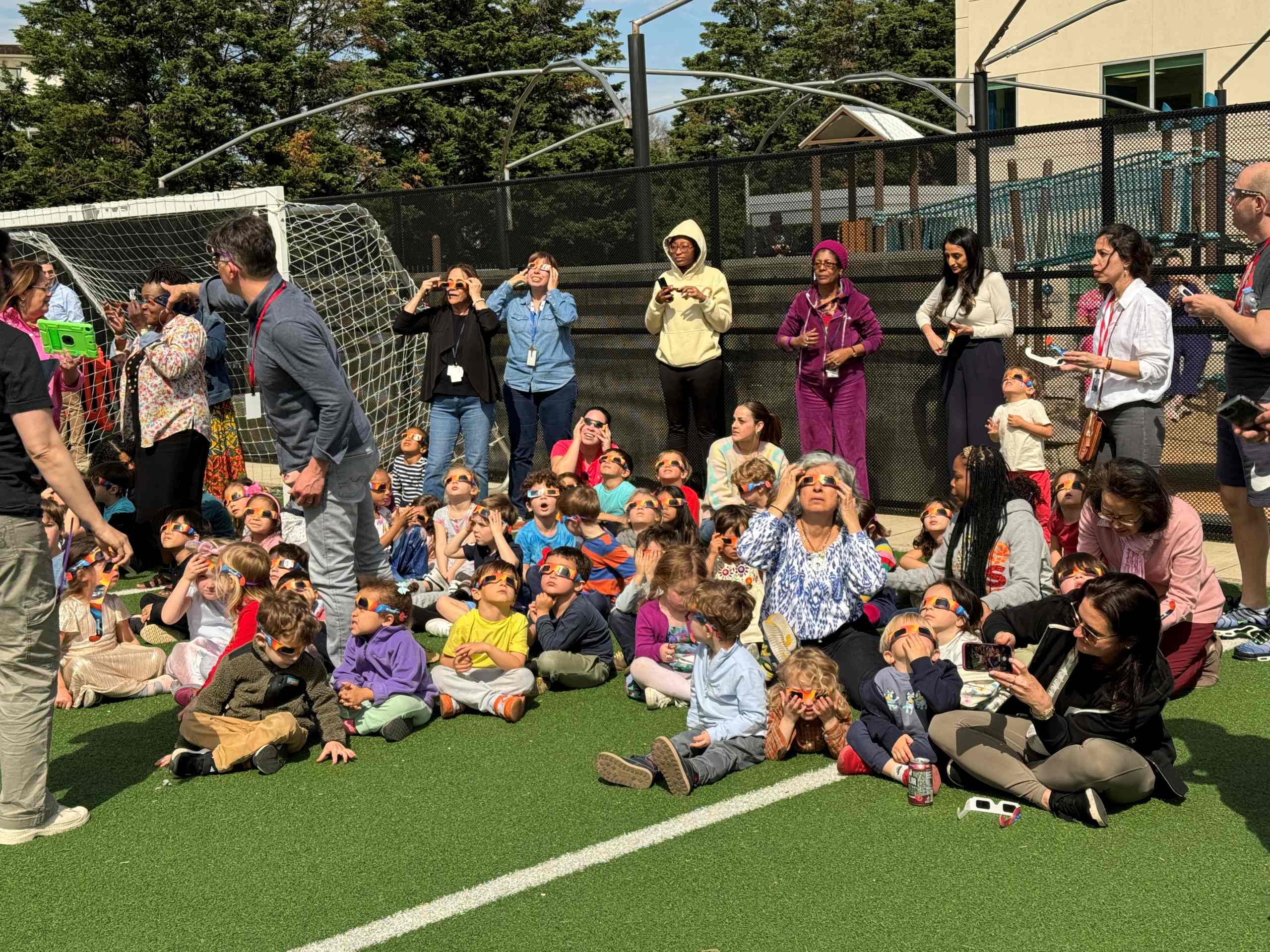 Crowd viewing an eclipse