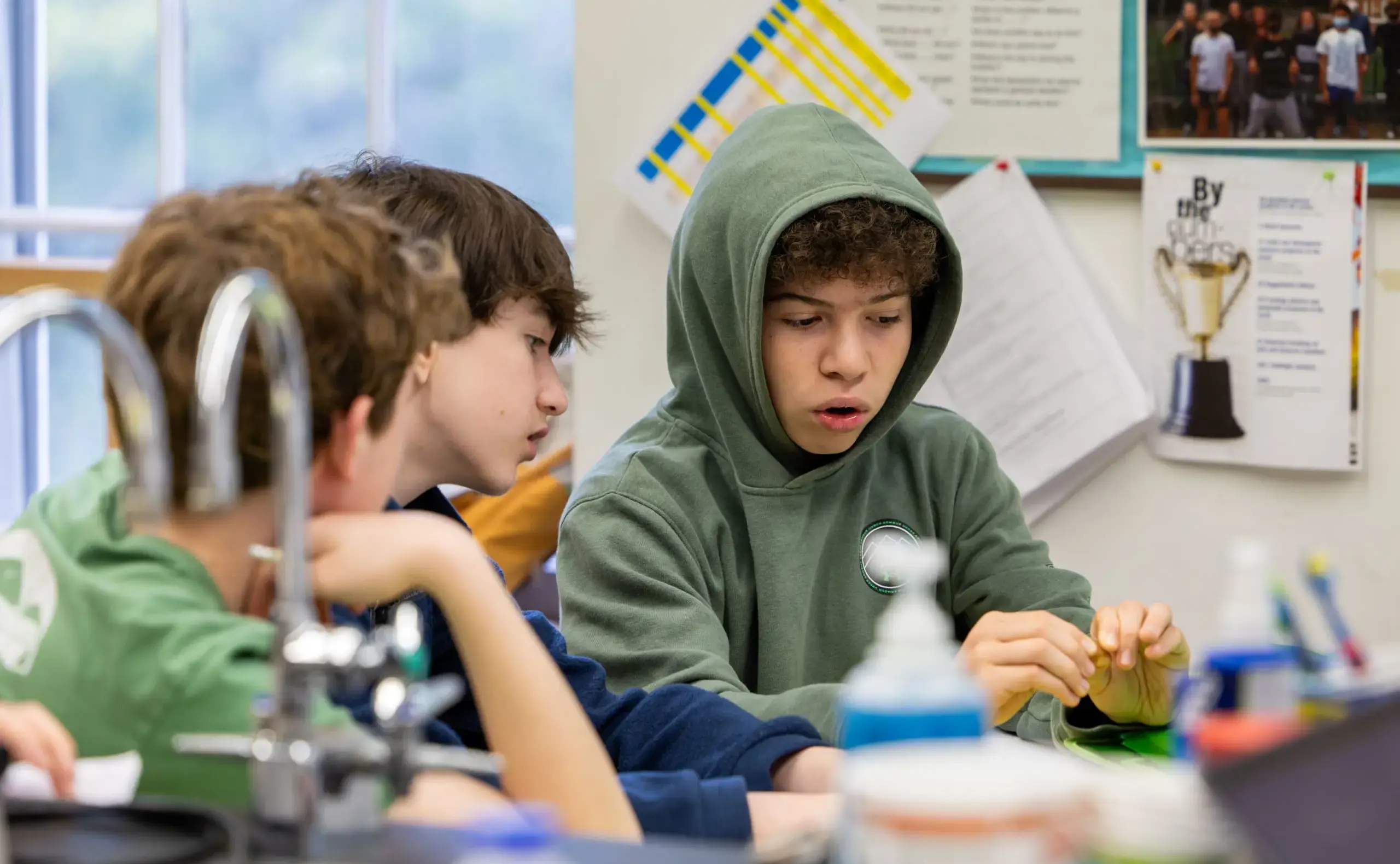 Students in a science lab