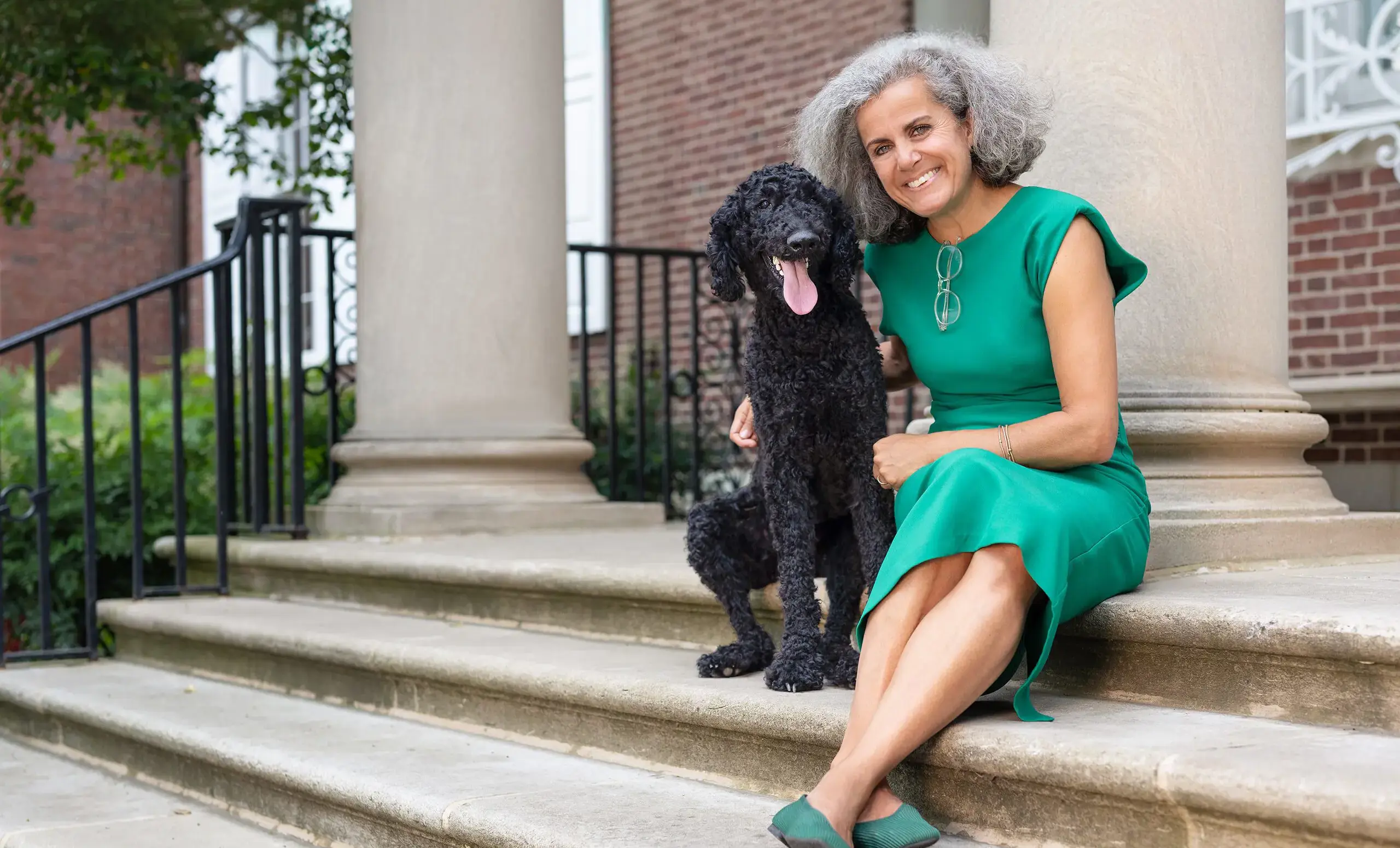 Head of School Suzanna Jemsby with her dog Aska